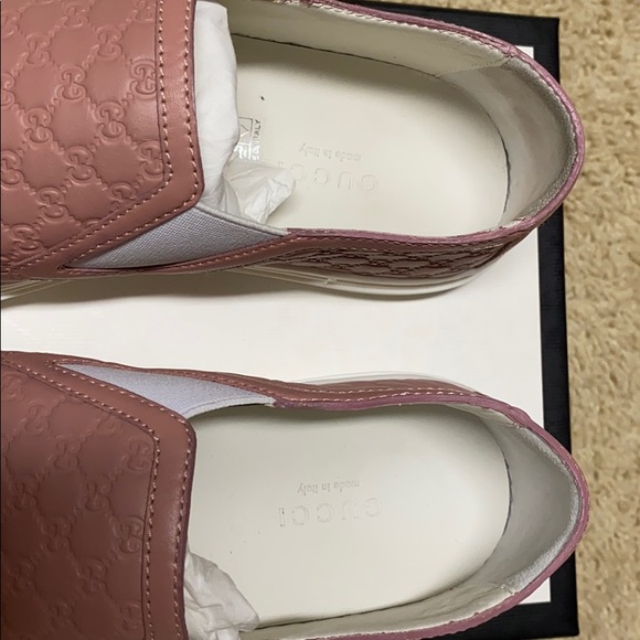 Gucci Micro’Soft Pink Guccissima Slip-On Sneakers - Picture 6 of 6